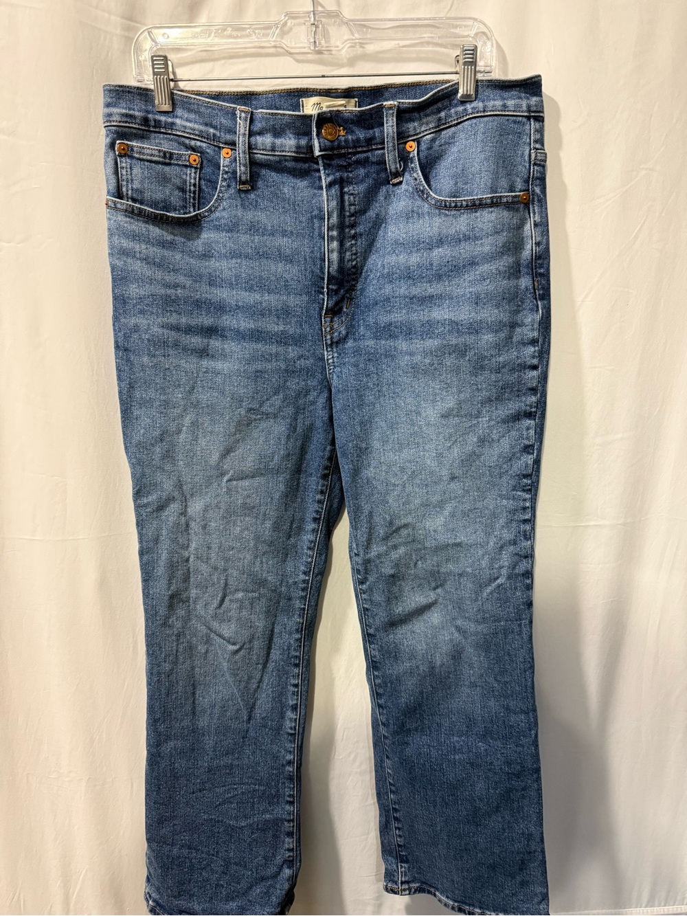 Madewell Women's Wide Leg Jeans in Medium Blue Denim